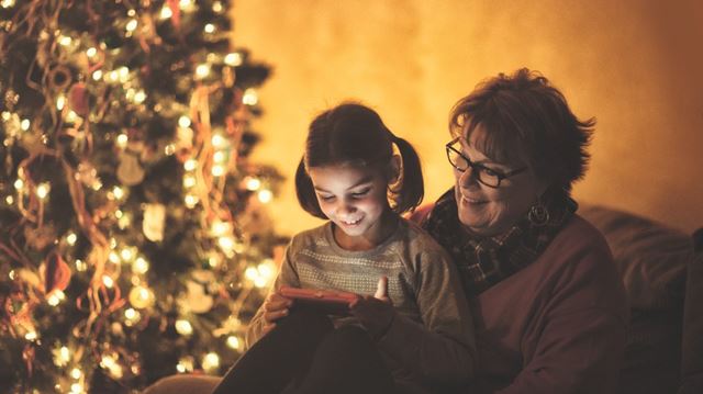 grandmother and child